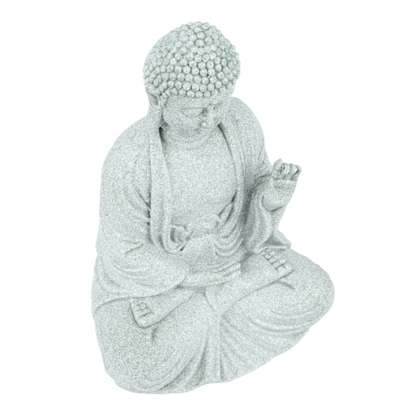 Liten Buddha-dekorasjon Utsøkt håndverk Buddha-pynt i grønn sandstein for fryktløshet i fisketank Buddha