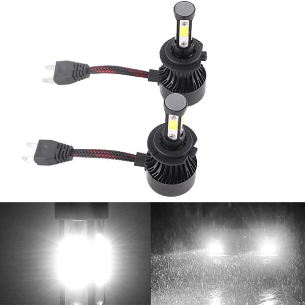 2 stk Køretøjs X7‑COB 6500K H7 LED Forlygte Høj Frontlygte Pære Aluminium ABS