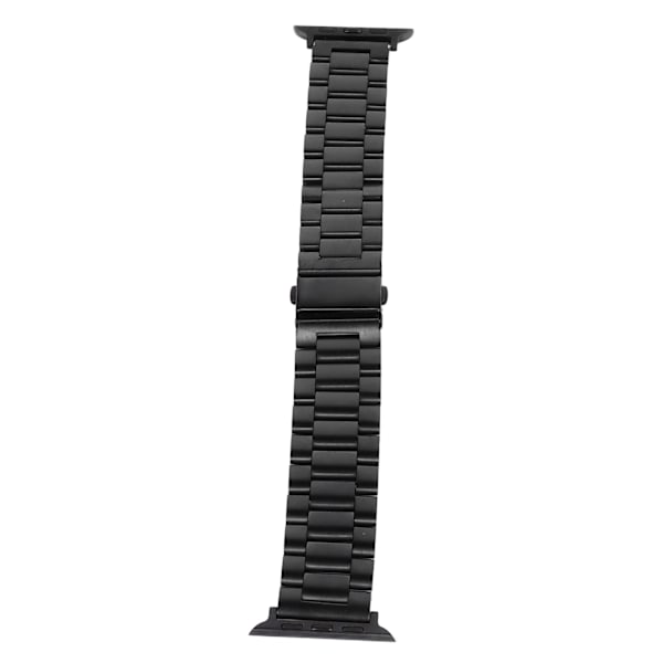 Udskiftningsurrem i rustfrit stål med justering til Iwatch 7 42mm 44mm 45mm Sort
