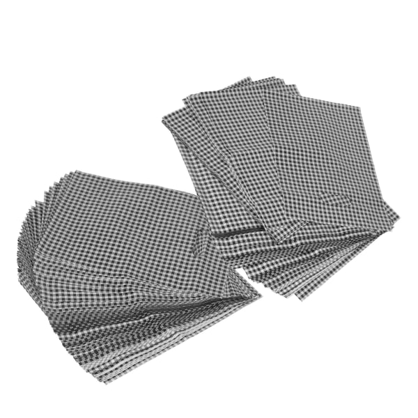 100 st presentpåsar Svart vitt rutnät LDPE-material Återanvändbart 10,6x7,9in Goodie-påsar för butiker Återförsäljare Mässor Hem