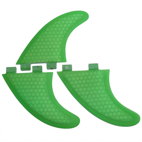 Grön FCS Surfboard Fin Thruster Fins Future Surfing (G7)