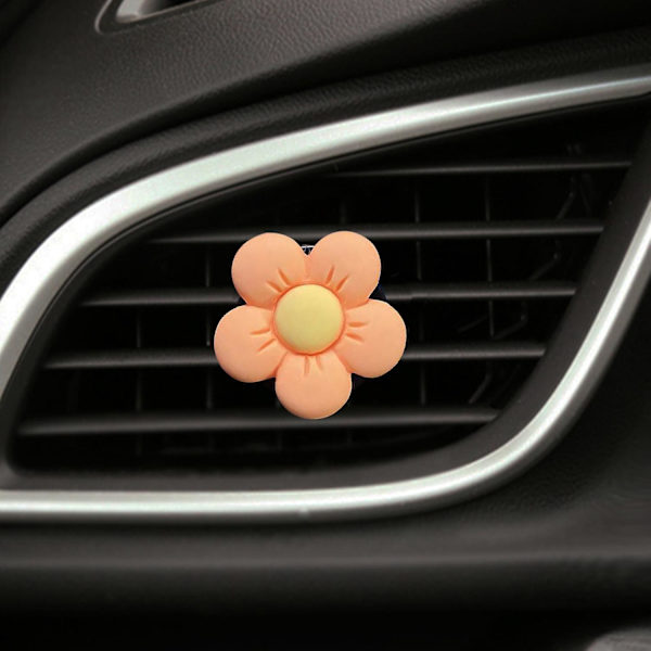 Färgglada Daisy Bilventilklämmor - Söta Biltillbehör för Flickor och Kvinnor
