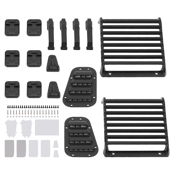 Frontlyktsskydd Insugsgaller Dörr Motorhuv Dekor Passar för Traxxas TRX4 Defender 1/10 RC Crawler Bil