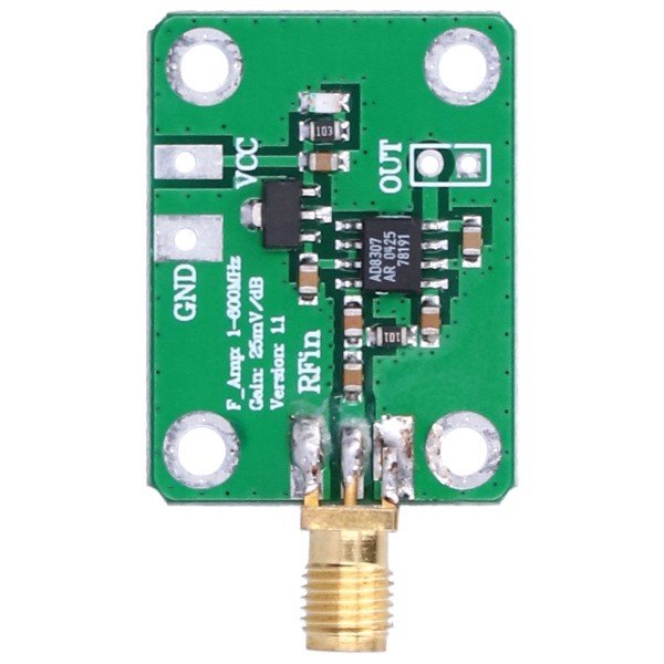 AD8307 Detektormodul RF Signalstyrkemätare Logaritmisk Detekteringskomponent 1‑600MHz
