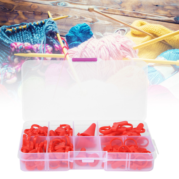 Plastmarkör för stickning, virkning, låsmarkörer, nålklämma, virknål, syverktyg