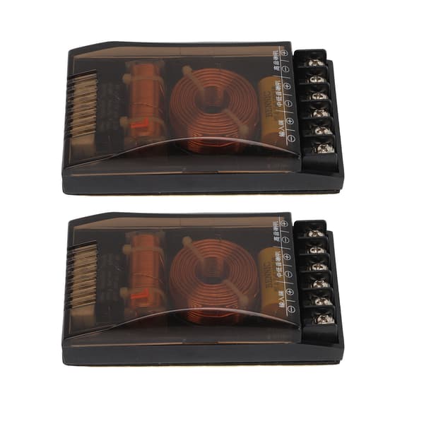 2 stk. 2-vejs bilstereo-crossover universal 120W 12V forbedrer basfald lydfrekvensdeler