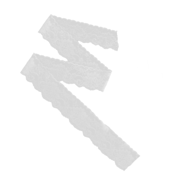 10 meter spetsband 5 cm bred vit enkel rad blommig nylon för tidningsurklipp stickkläder