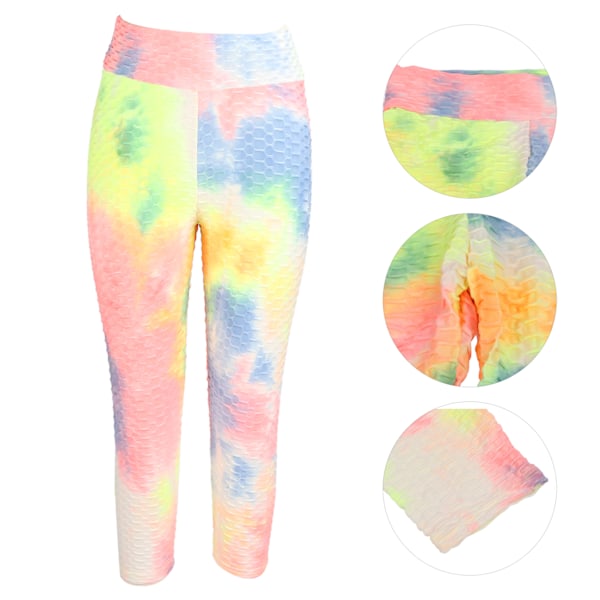 Andningsbara sportleggings med rumplyft, snabbtorkande, elastiska, högmidjade yogabyxor för kvinnor