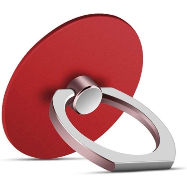 Rød Finger Ring Telefon Holder 360 Degrees Rotation Metal til iPhone Samsung Galaxy Note Huawei Series