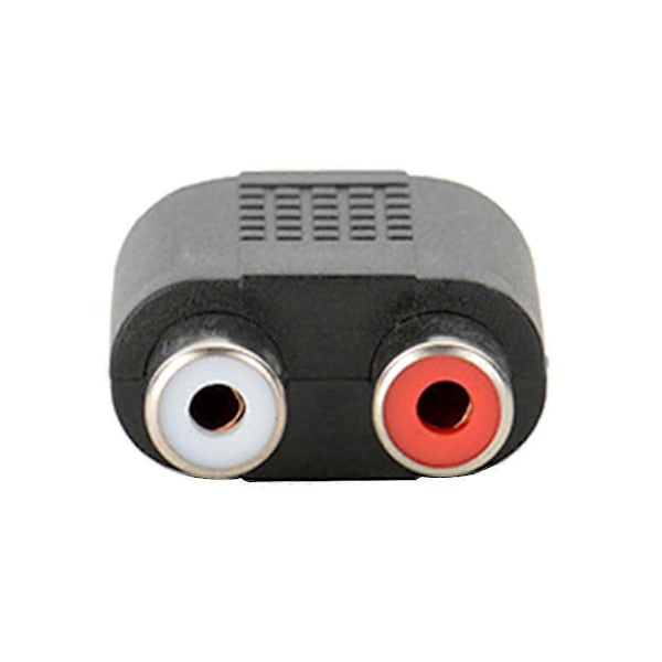 2 stk. 3,5 mm hun til 2 hun Dual Channel Audio (2rca) Jack Converter Adapter