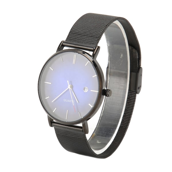Män Blue Dial Quartz Watch Bärbar Fashionabla Elegant reptålig vattentät watch för affärsresa