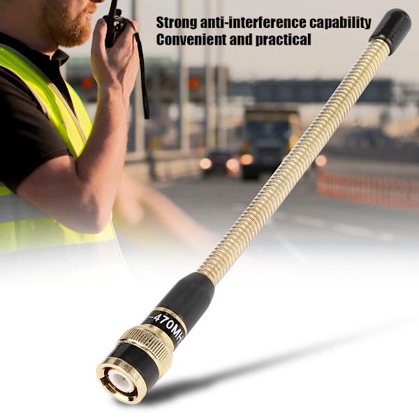 16cm Professionel Holdbar Han BNC Fleksibel Fjederantenne UHF til ICOM IC-V9 Walkie Talkie Ham RadioGolden