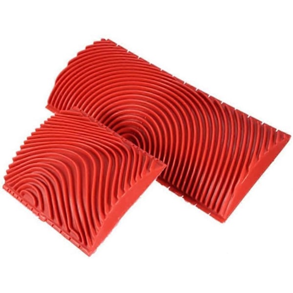 2-pack Imitation Trämönster Färgroller för Väggmålning, Väggtextur, Konstmålningsverktyg - 7,2 cm - 15 cm