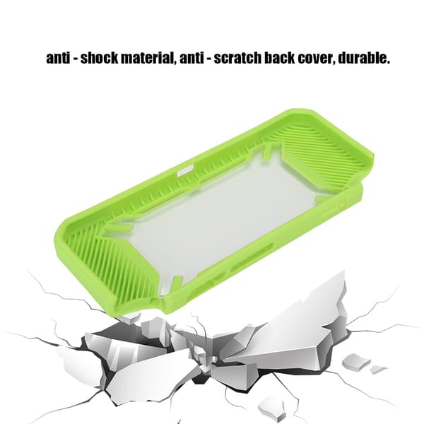 Skyddsfodral i gummi Knapplock Härdad film Spelmaskin för Switch Host (grön)