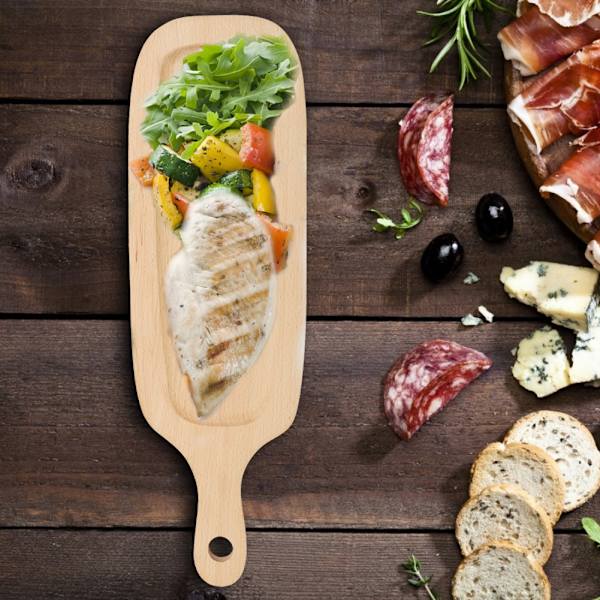 Suorakulmainen urallinen pizzaleipäjuustoleivoskakkuleikkuulauta tarjoilualusta leivontaan Kotikeittiötyökalu