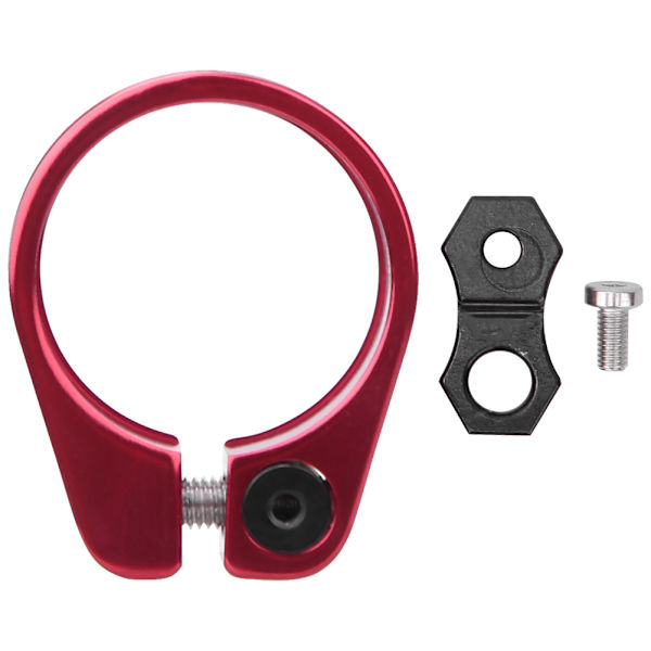 31.8/34.9mm alumiiniseos ultrakevyt pyörän satulaputken lukkoleike pyörän satulatolpan pidikePunainen&nbsp;31.8mm