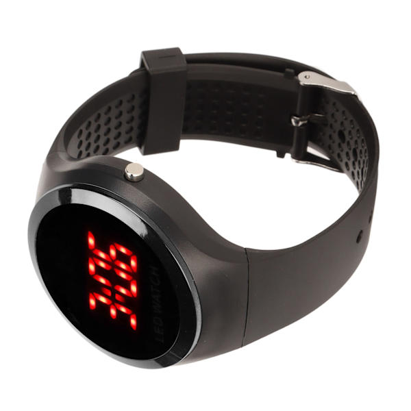 Børne Digital Watch Student Moderigtigt rødt LED udendørs sportsur Fødselsdagsgave til hverdagen Sort