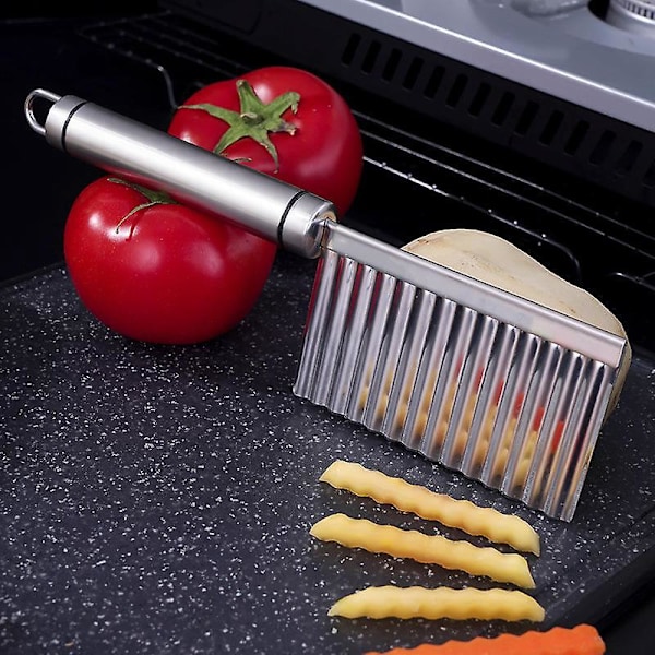 Rostfritt Stål Vågmönster Skärare för Potatis, Morötter och Mer