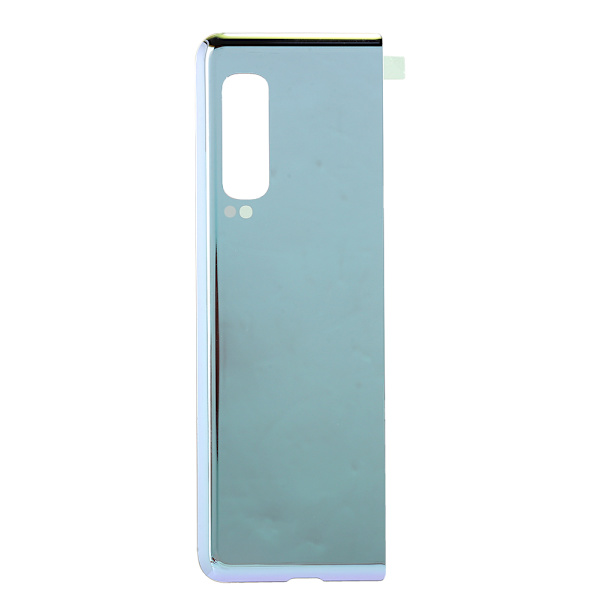 Tyylikäs ja yksinkertainen matkapuhelimen akun lasinen takakansi, takakotelon vaihto Samsung Fold F900 F900F F900U -puhelimeen, hopea