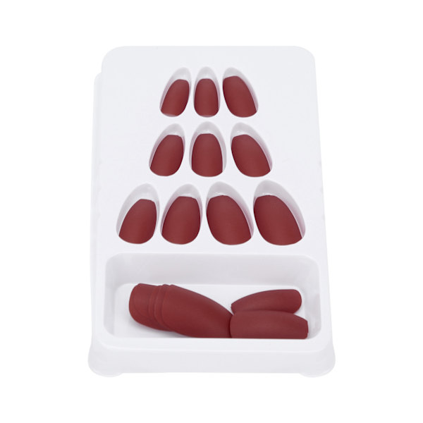 24 STK falske fingernegle Lang tryk fuld dækning Fake Color Art Nails til DIY Nail Art SalonF129