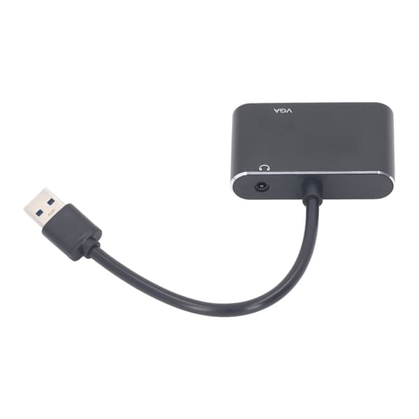 USB 3.0 til HD-adapter i rustfrit stål, højhastigheds samtidig output USB 3.0 til VGA-adapter til film og møder