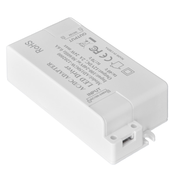 DC12V 24W 2A LED Driver Konstant Spænding Multifunktionel DIY LED Lys Transformer AC 100‑240V