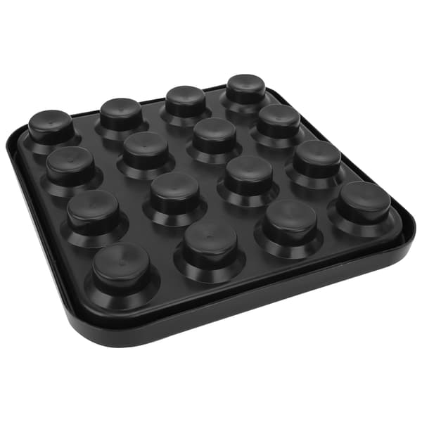 16 Huller Pool Snooker Billardkugle Opbevaringsholder Bakke Billardudstyr Tilbehør Sort