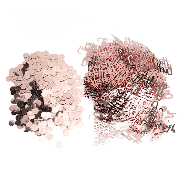 100g Konfetter i roséguld till födelsedagsfest - Runda konfetter för pojkar och flickors födelsedagsfestbordsdekorationer