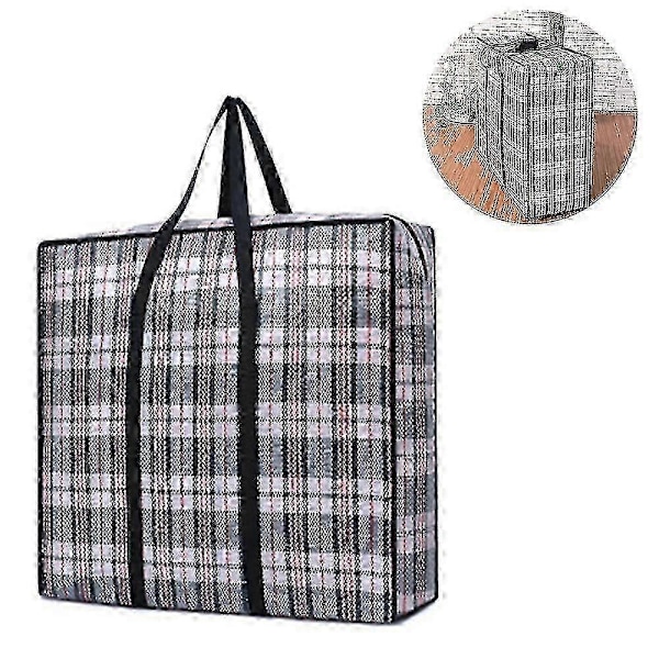 70*70*30cm Stor Opbevaringspose Med Holdbar Lynlås (sæt Med 1) Sort