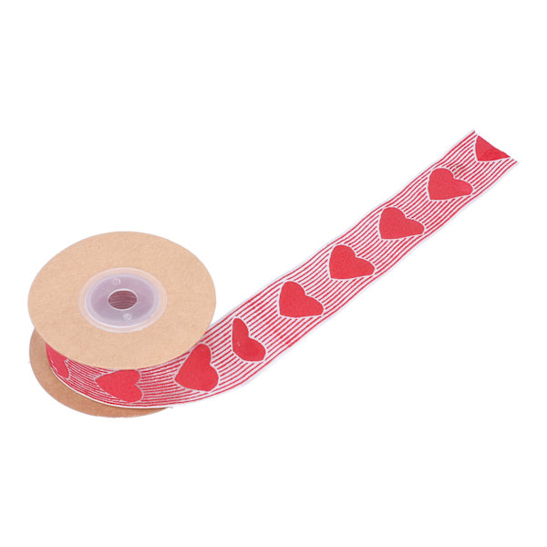 Band 2,5 cm 1 tum bred kärlekstryckgarnband bröllopsdekoration presentförpackningsband