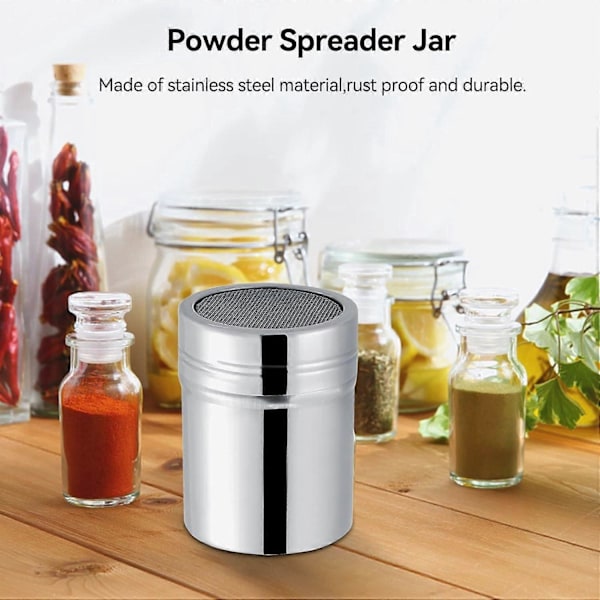 Sukkerdispenser, Flormelis Shaker Finmasket Flormelis Drysser Mel Shaker Chokoladepulver Shaker Mel Drysser 5,5*8,2cm