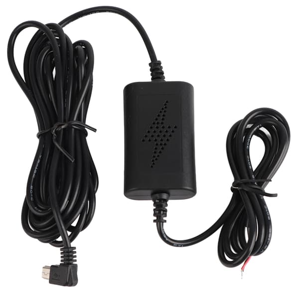 Dashcam Hardwire Kit 12V/24V till 5V 2.5A Vänstervinkel Mini USB Step-Down-kabel för parkeringsövervakning