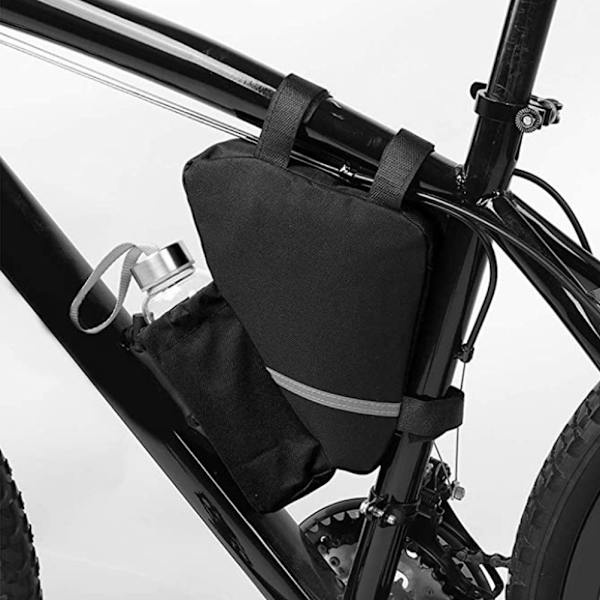 Cykel Front Pack Med Vandflaske Lomme Cykel Trekant Cykling Front Tube Ramme Pung Sadeltaske