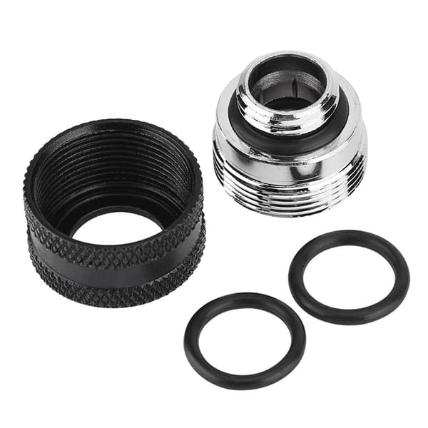 4 stk. / pakke vandkølingskompressionsfitting til stift akrylrør OD 14 mm sort