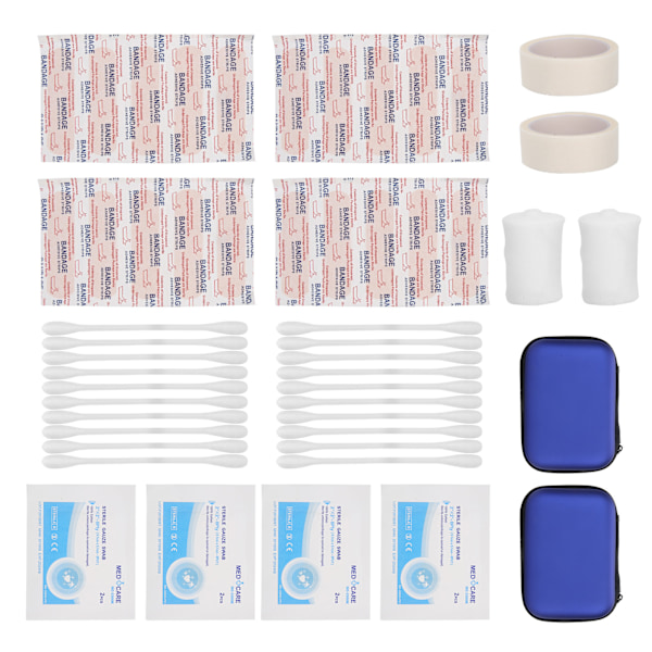 2 set nödhjälpssats för utomhusbruk för hushållsbandage förband Gaze Verktygslåda för nödbehandling