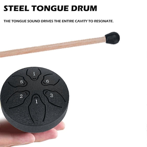 6 Toner 3 Tum Chakra Tank Drum Percussion Vadderade Klubbor Lila