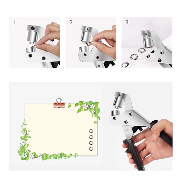 Grommet-tangsett med 100 øyelett