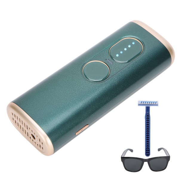 IPL Hår Fjernelse Permanent Smertefri Hår Fjernelse System Epilator til Hele Kroppen 110‑240V Mørkegrøn EU Stik