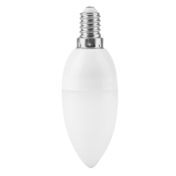 LED-lyspære i retrostil, E14-sokkel, stearinlysform, AC 220V (rund varmhvit)
