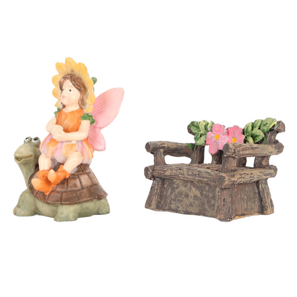 Miniatyyri set Synteettinen hartsi Keiju Veistos Asusteet Koristeellinen keijuhahmo puutarhaparvekkeelle