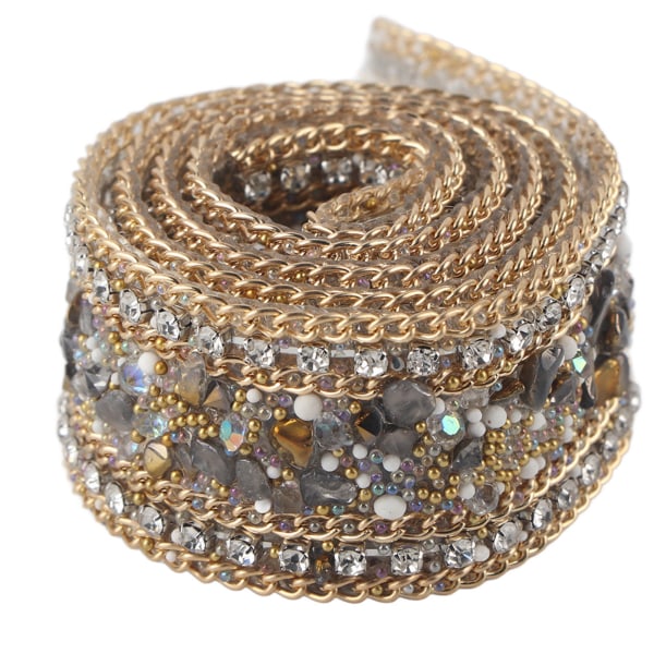 2,5 cm DIY Diamond Mesh Wrap Roll Crystal Rhinestones Kedjetrim Banddekoration (#01)