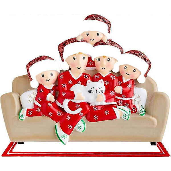 2-pack Jul DIY Handskrivet Namn Julgranshänge, Soffkatta För 3 Personer Julgransdekorationer Jultomtehänge DIY Handskrivet