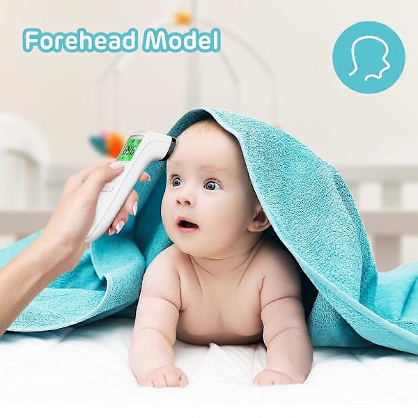 Pannetermometer, baby- og voksentermometer med feberalarm, LCD-skjerm og minne