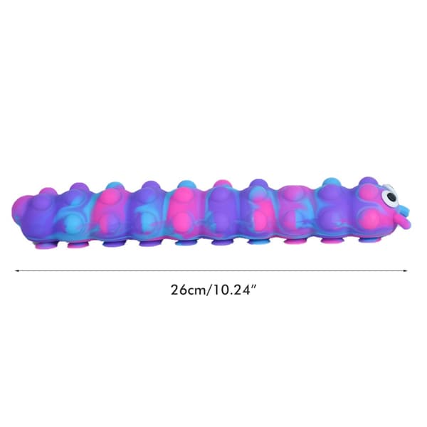 Caterpillar Push Bubble Sugkopp Leksaker Silikon Sensoriska Leksaker Stressavlastande Leksaker Reseleksaker för Barn Vuxna