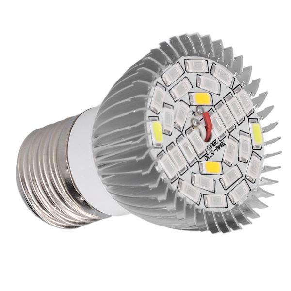 LED Grow Light Bulb Full Spectrum 28 LED E27 Socket Plant Light Pære til indendørs planter