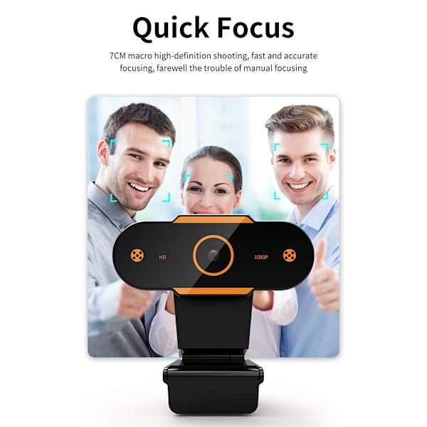 Autofokus HD webkamera med mikrofon webkameraer til live-udsendelse videoopkald hjemmekontor