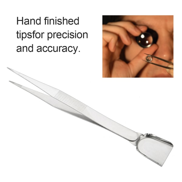 Profesjonell håndverkssmykkeverktøy pinsett med øse spade for diamantperler