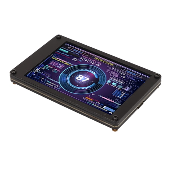 Datamaskin temperaturmonitor 3,5 tommers temaredigerer justerbar lysstyrke PC CPU datamonitor for GPU RAM Internett Vær