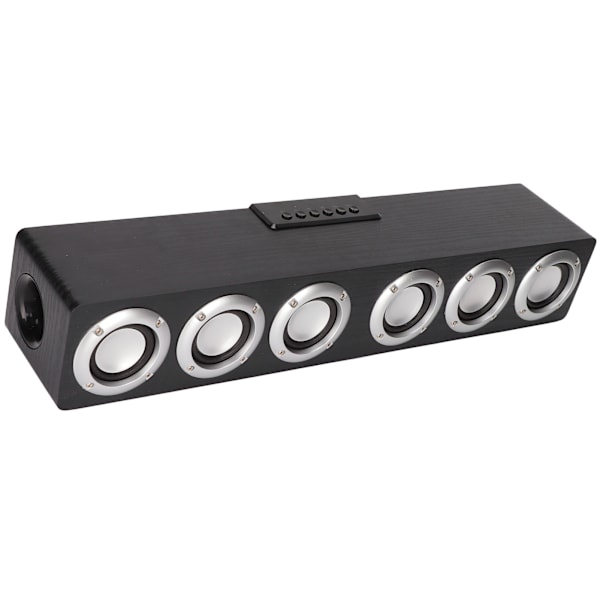 Bluetooth 5.0 Soundbar Stærk Bas Effekt Multifunktionel Trådløs Højttaler til Telefon Tablet PC Sort