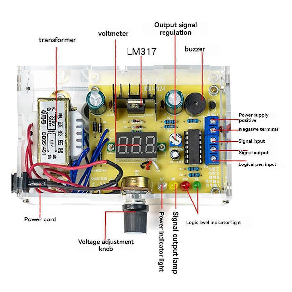 AC 220V Stabiliserad Strömförsörjning Laboratorium EU-kontakt